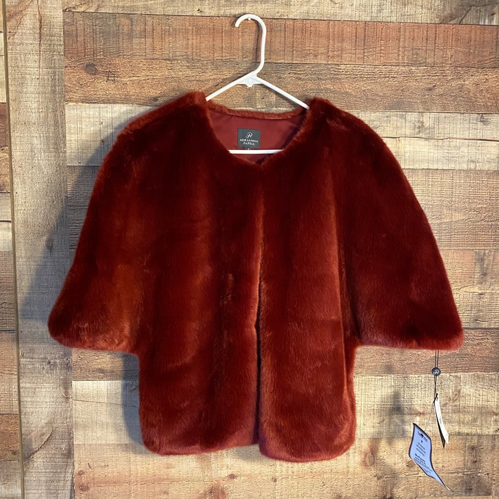 Adrianna Papell Faux Fur Shawl